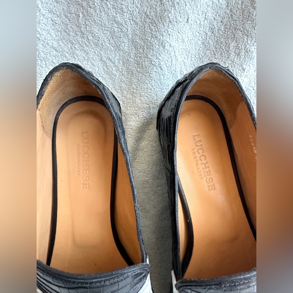 Lucchese women’s Karmen shoe loafer size 6 B caiman crocodile leather - Picture 5 of 10